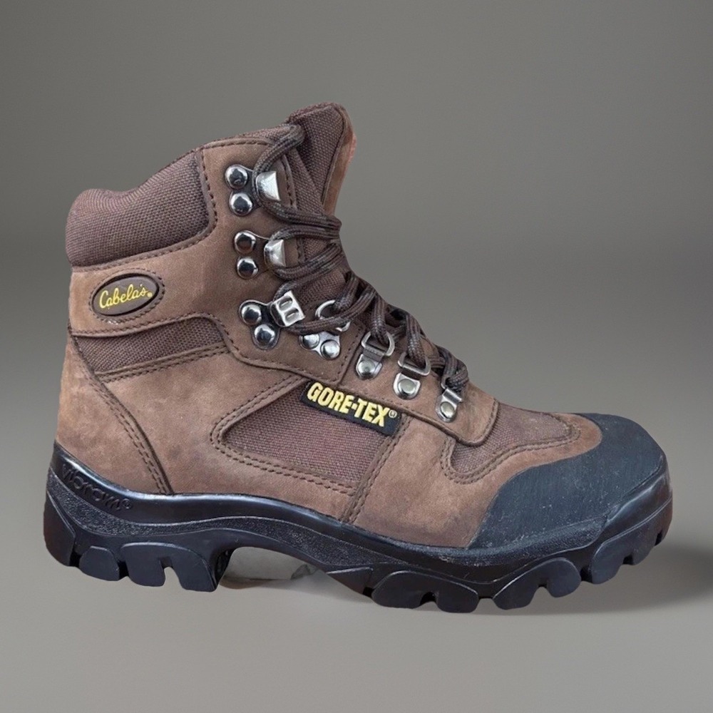 Cabela's Gore-Tex Waterproof Hiking Boots Mens 6.5 Brown Leather 81-1187